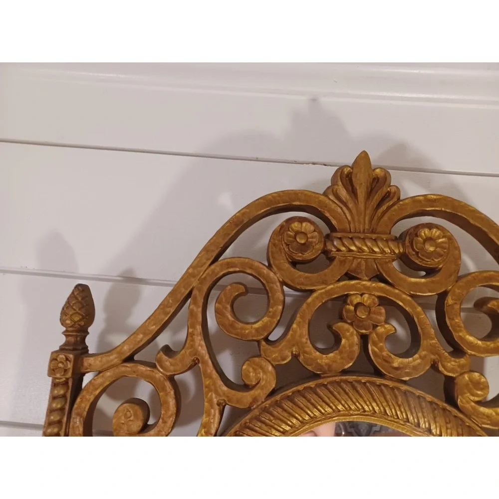 Vintage syroco gold mirror Hollywood Regency Gothic Victorian style